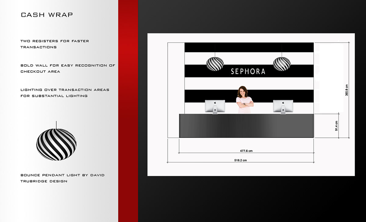 sephora makeup cosmetics Project Competition design black White black and white