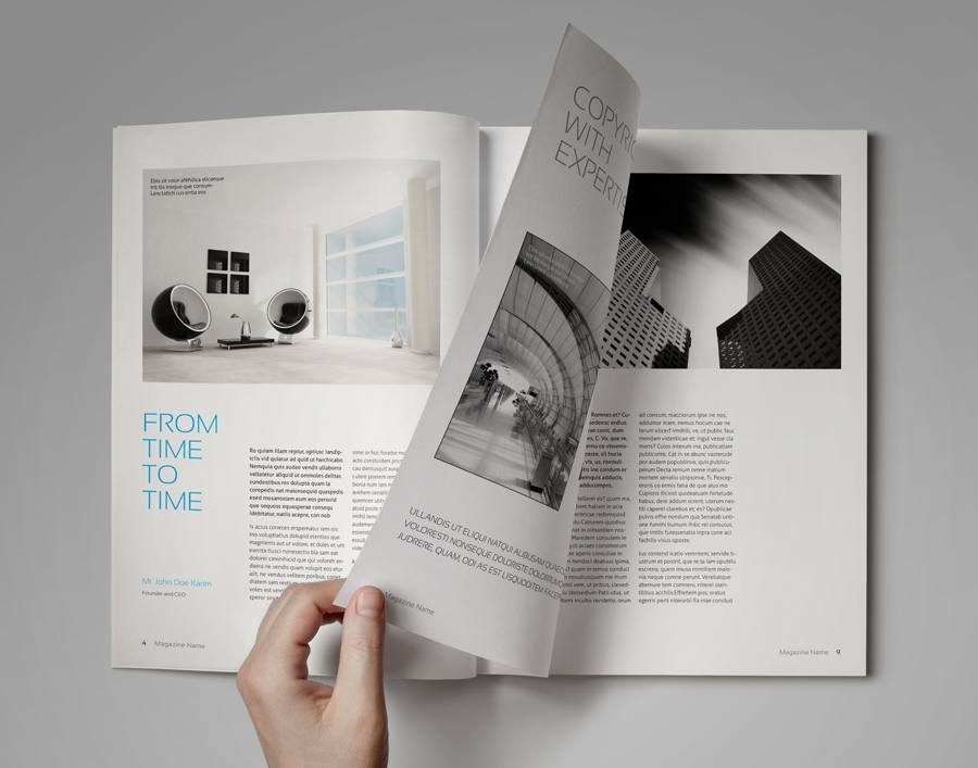 brochure corporate decor design elegant fresh home indesign magazine Interior Layout magazine magazine layout modern modular newsletter