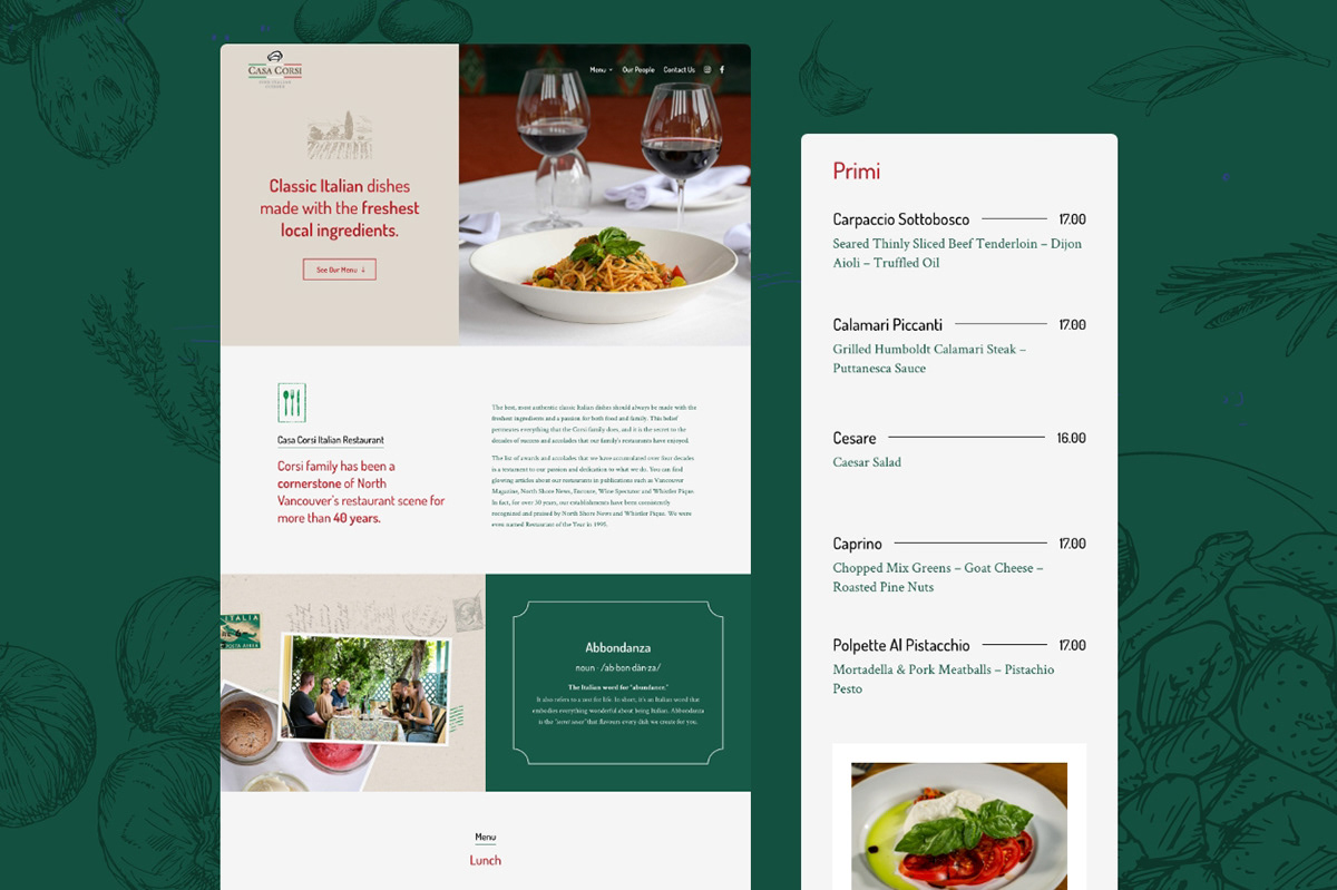Food italian italian restaurant menu restaurant vintage