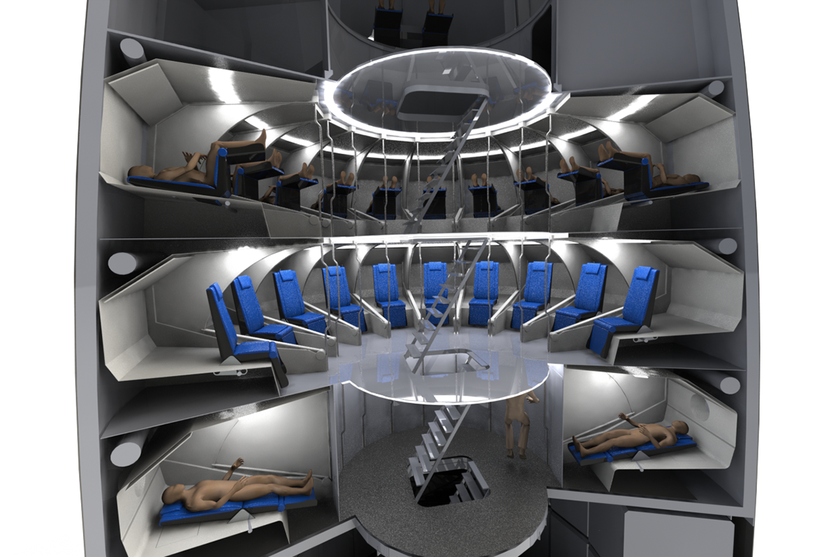 spacex starship Interior BFR design concept space travel