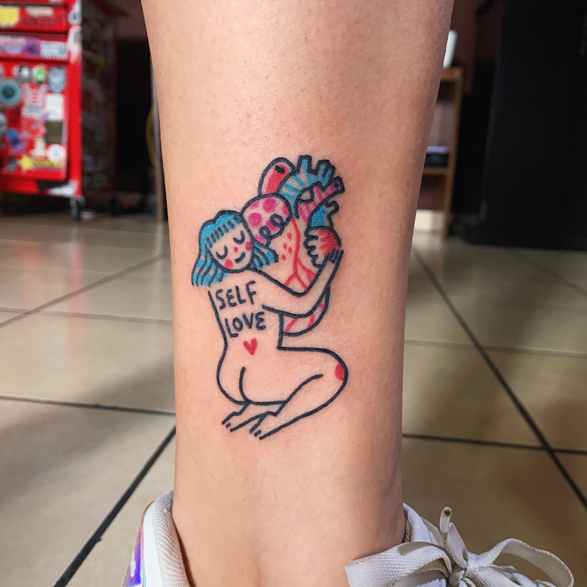 El Salvador tattoo self love feminism floral