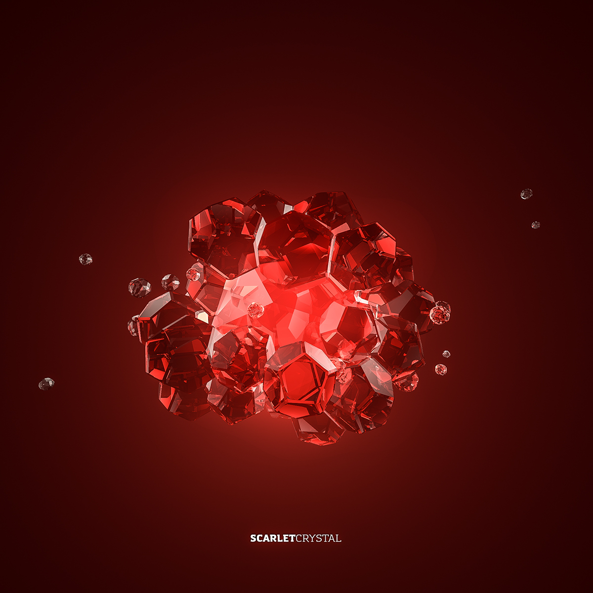 crystals material glass motion 3D vfx brand
