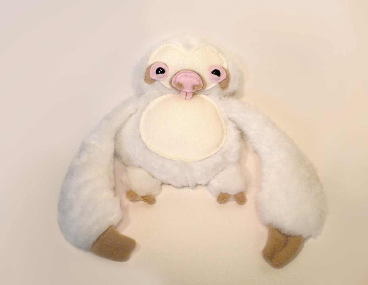 stuffed animal toy sloth alien monster Wise albino fuzzy kids