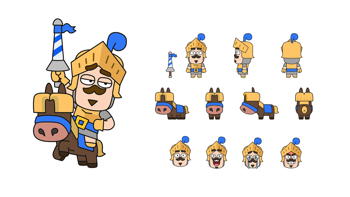 supercell Clash Royale Character design  animation  Emoji