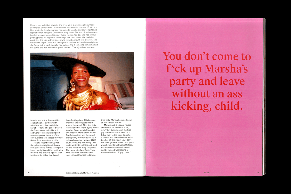 magazine LGBT gay fanzine editorial design Stonewall Drag