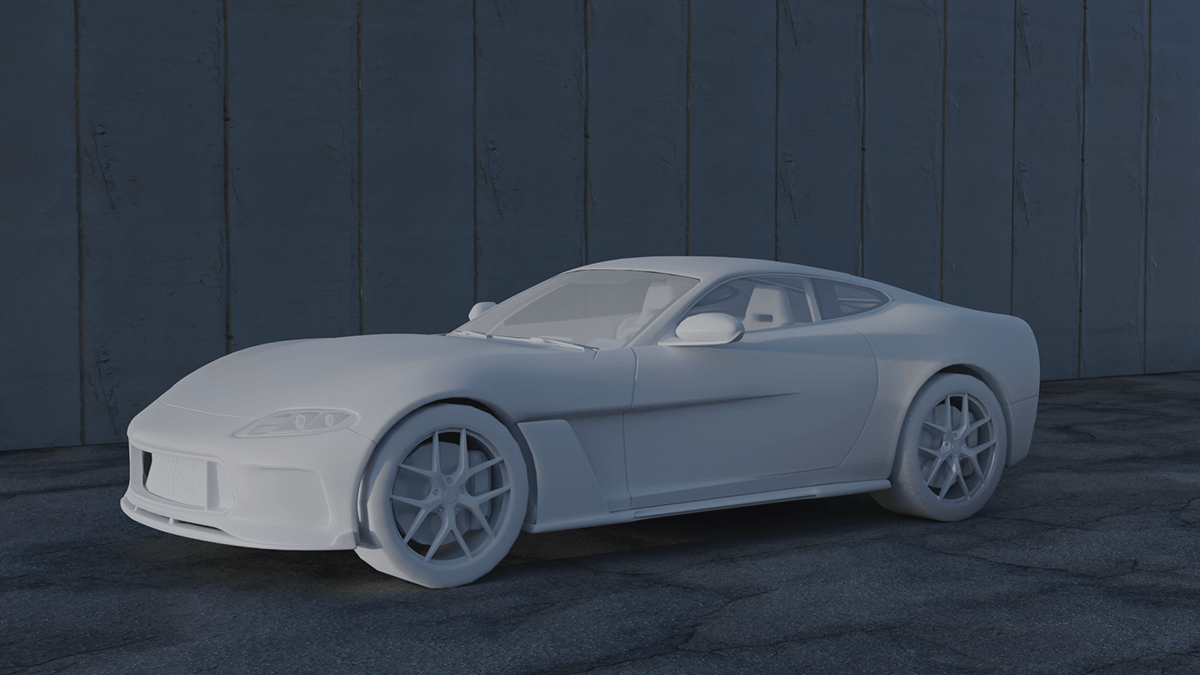 concept automotive   Vehicle Sportscar game asset coupe 3D game design 