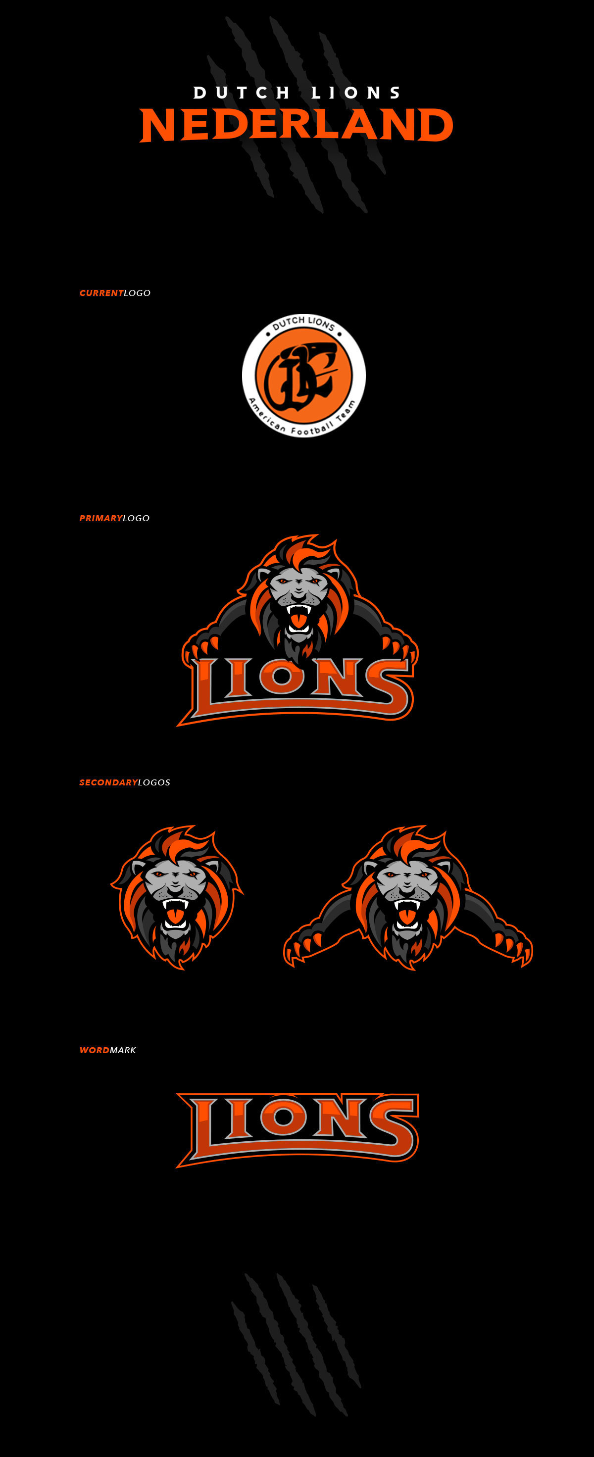 afbn football american Nederland Netherlands national team Holland dutch Lions logo uniform Proposal rebranding Squad