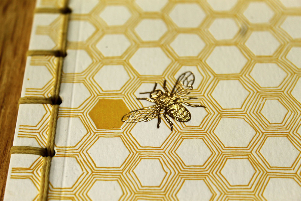 notebook pocketbook letterpress snake bee ant foiling binding notes
