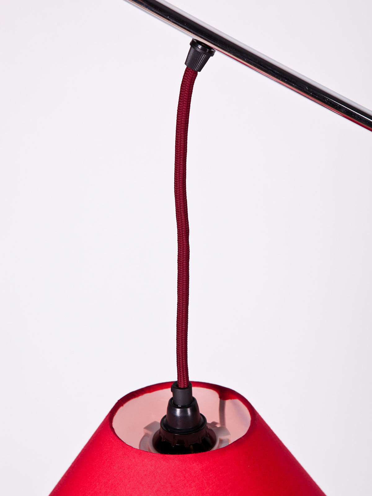 Lamp red design light Cable metallic