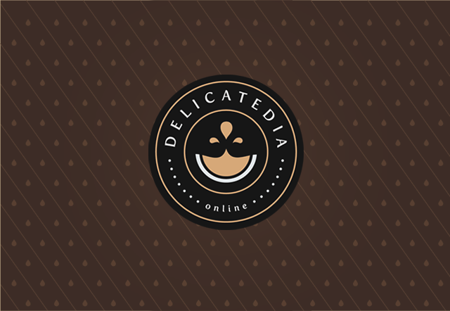 chocolate Delicatedia smile brand business card botton