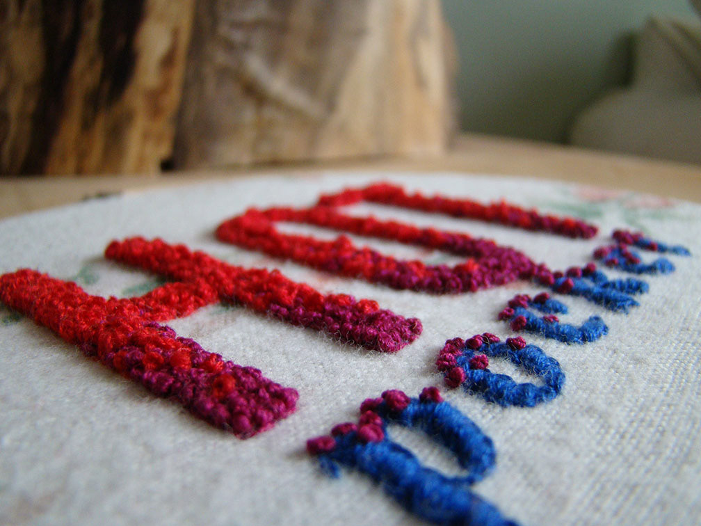 Embroidery fibers handmade