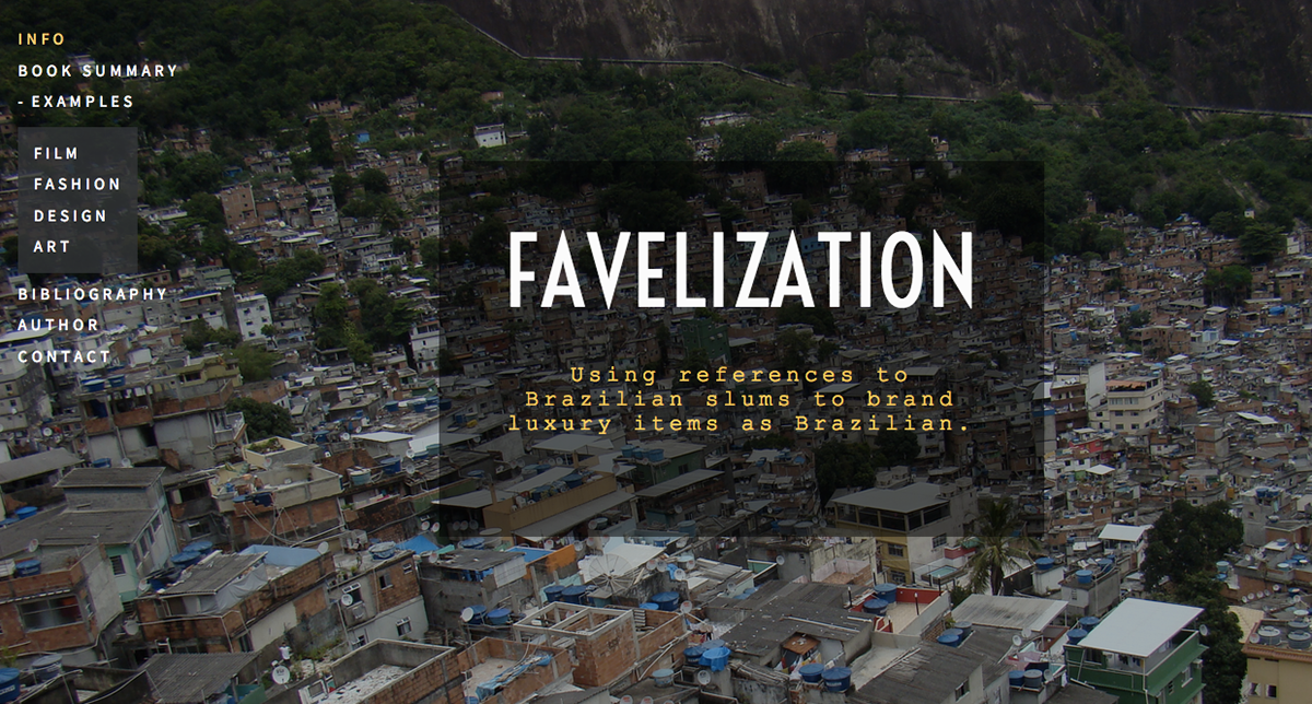 favelization furniture design Brazil Brasil luxury commodification fetishization stereotypes ebook