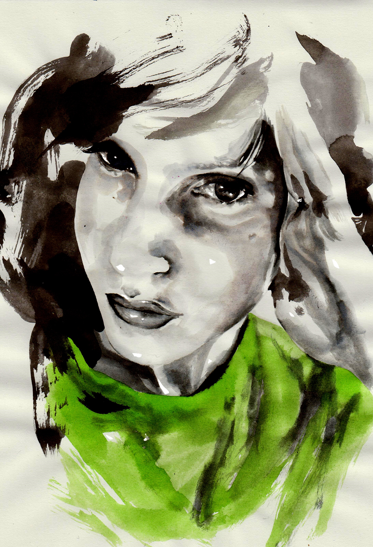 portrait ink face crativity