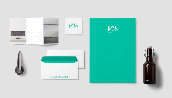 Self-branding minimal business card magazine logo design