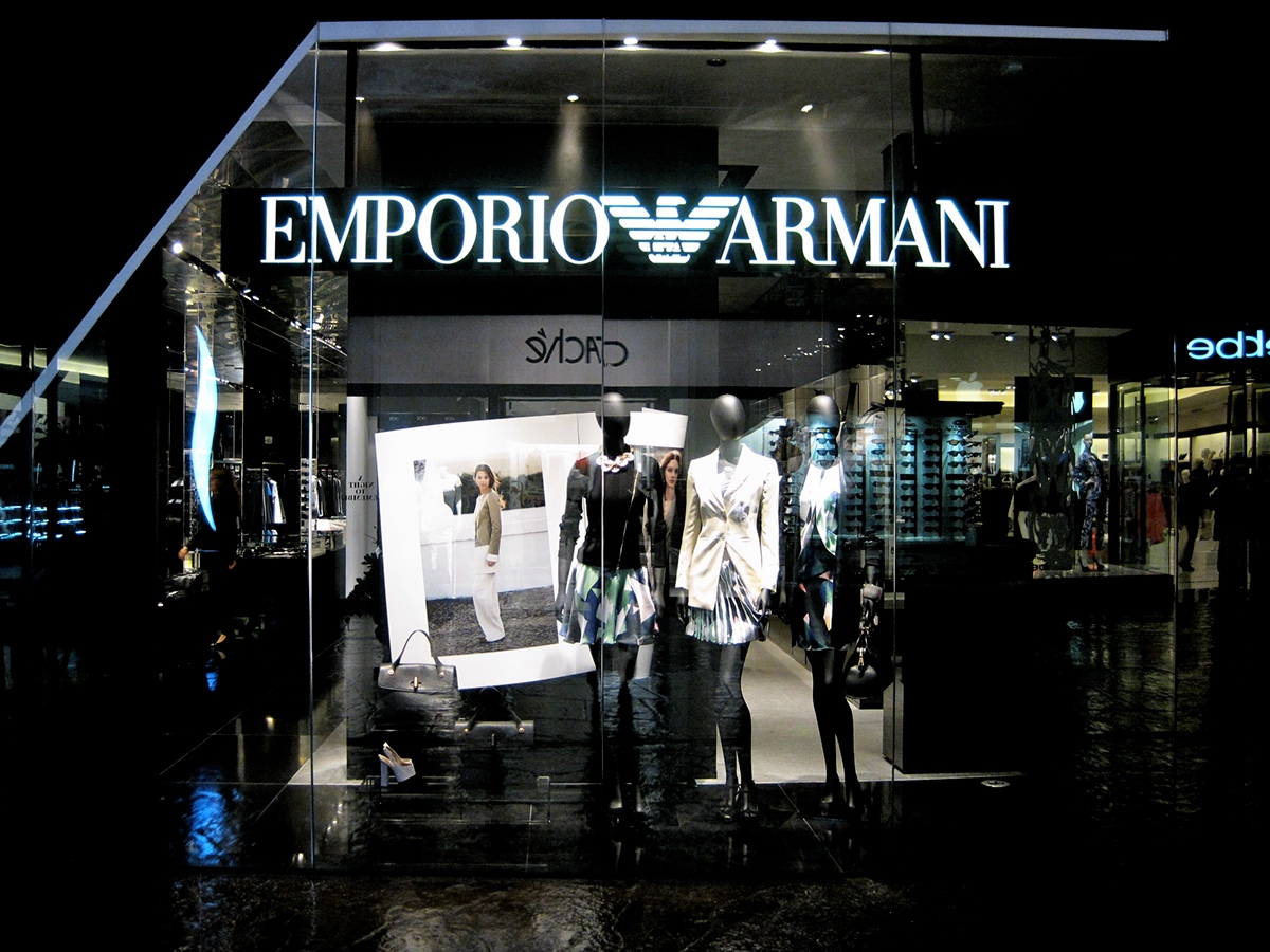 EMPORIO ARMANI window concepts store design creative windows store windows prop display 