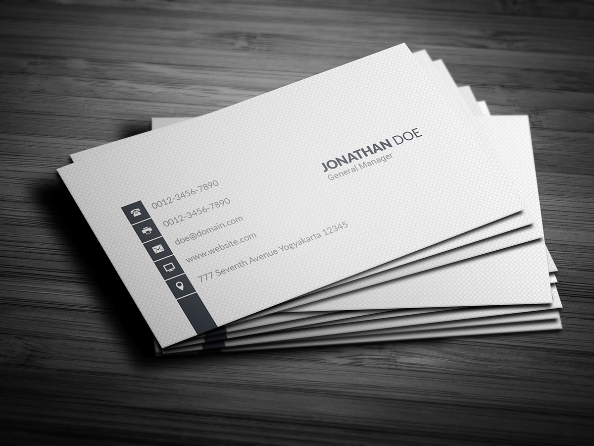 business business card company corporate creative elegant horizontal light print minimalist professional psd simple