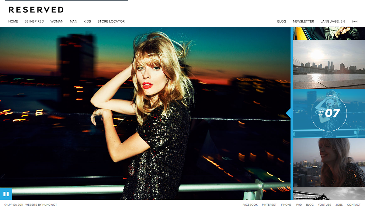 Fashion  Flash Website reserved fullscreen Julia Stegner topmodel