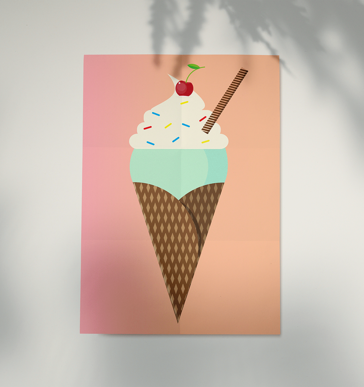 adobe illustrator dessert digital illustration flat design geometric minimal