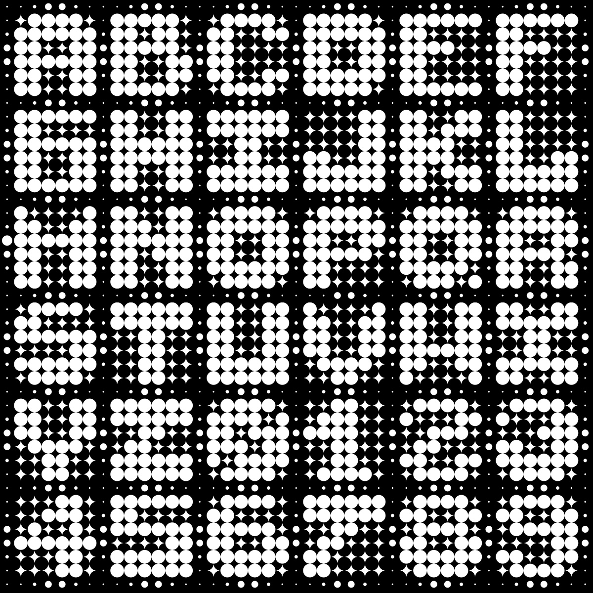 36dasyoftype Amuki dingbats Ecuador modulartype p5js patternfont precolombino processing typography  