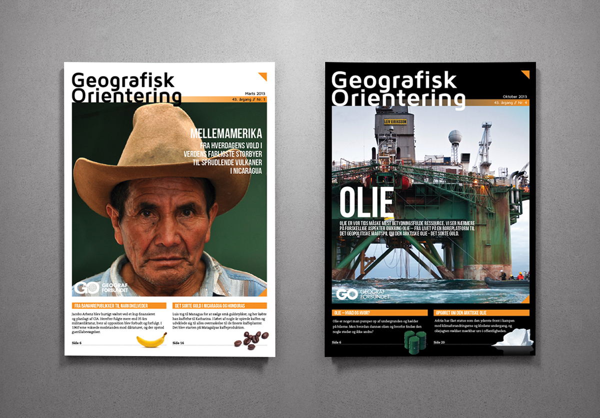 Geography magazine Layout graphic editorial geografi orientering geografisk orientering