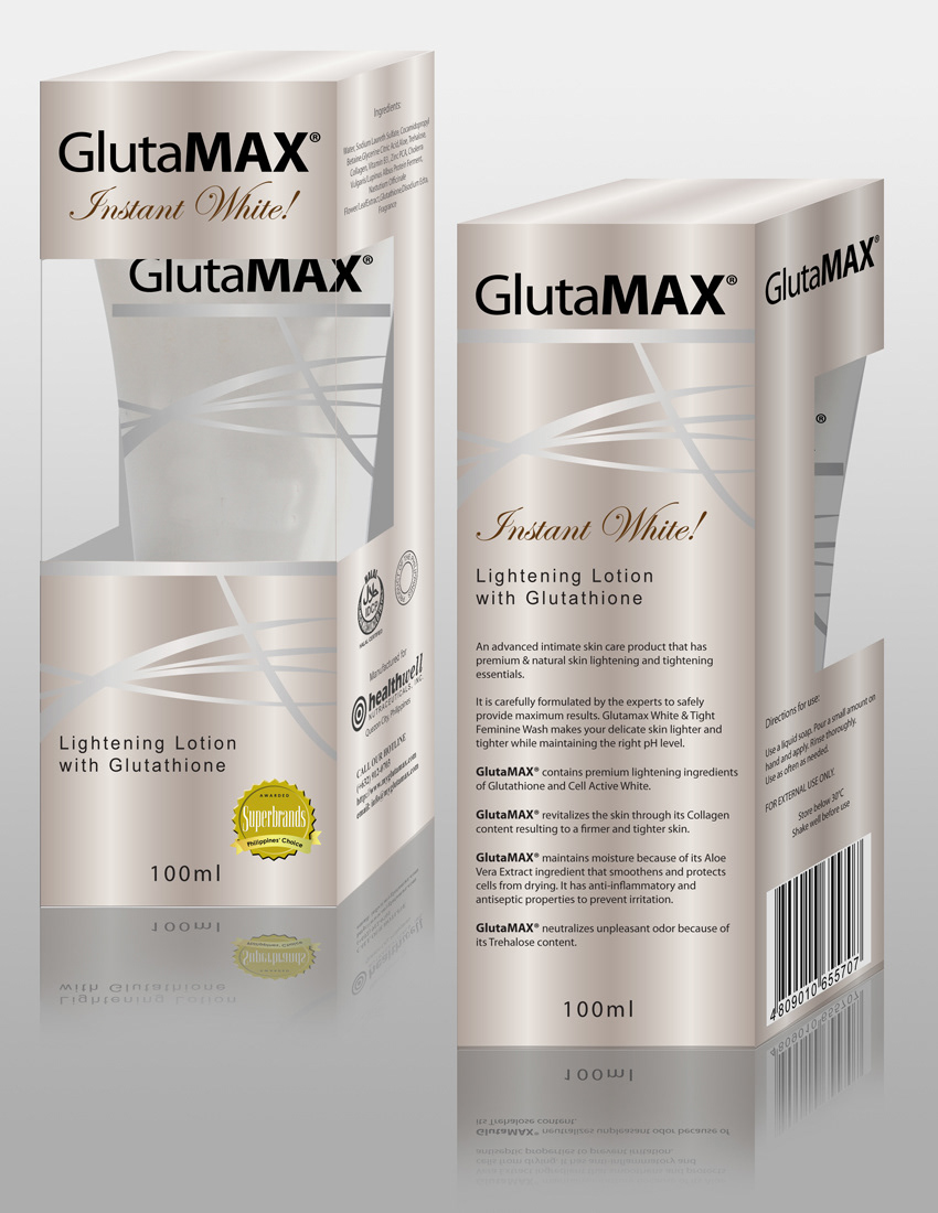glutamax packaging design GlutaMAX Premium cosmetics whitening graphic art