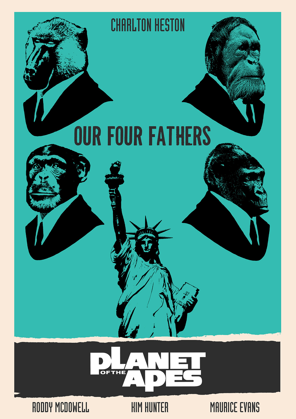 planet of the apes iron man film poster photoshop creative film design simple Original graphic