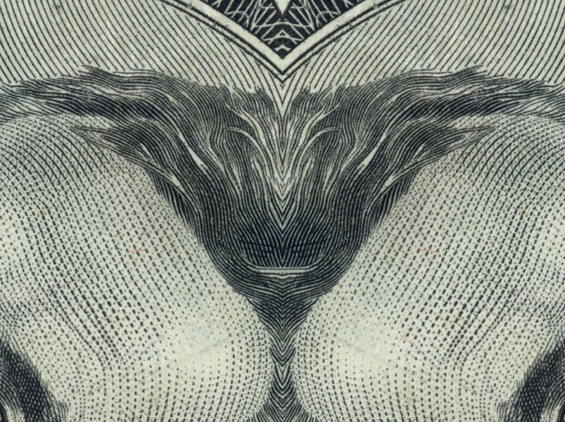 Dollaro banconote finanziario crisi economico riflessione Rorschac George Washington Abraham Lincoln Thomas Jefferson Benjamin Franklin Ulysses Grant Andrew Jackson Alexander Hamilton