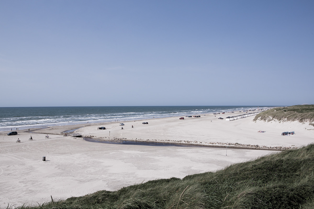beach jylland denmark summer sand dunes Atlantic Ocean sea Sun bath cabins waves