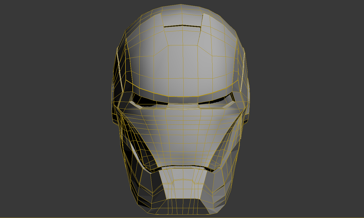 iron man head 3D model