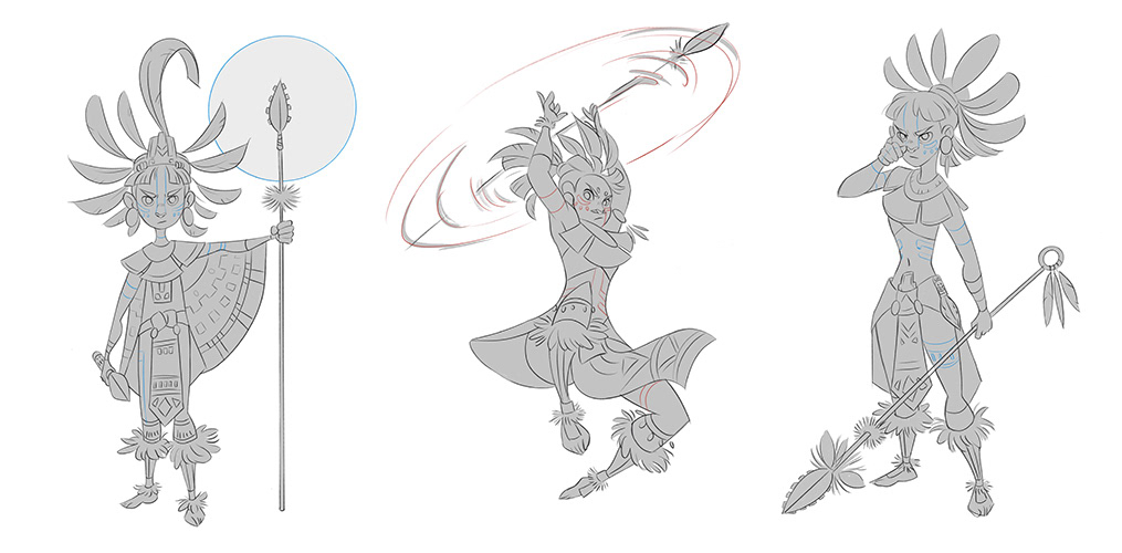 aztec characterart characterdesign characterdesignchallenge digitalart dyru expressions Fighter Procreate warrior