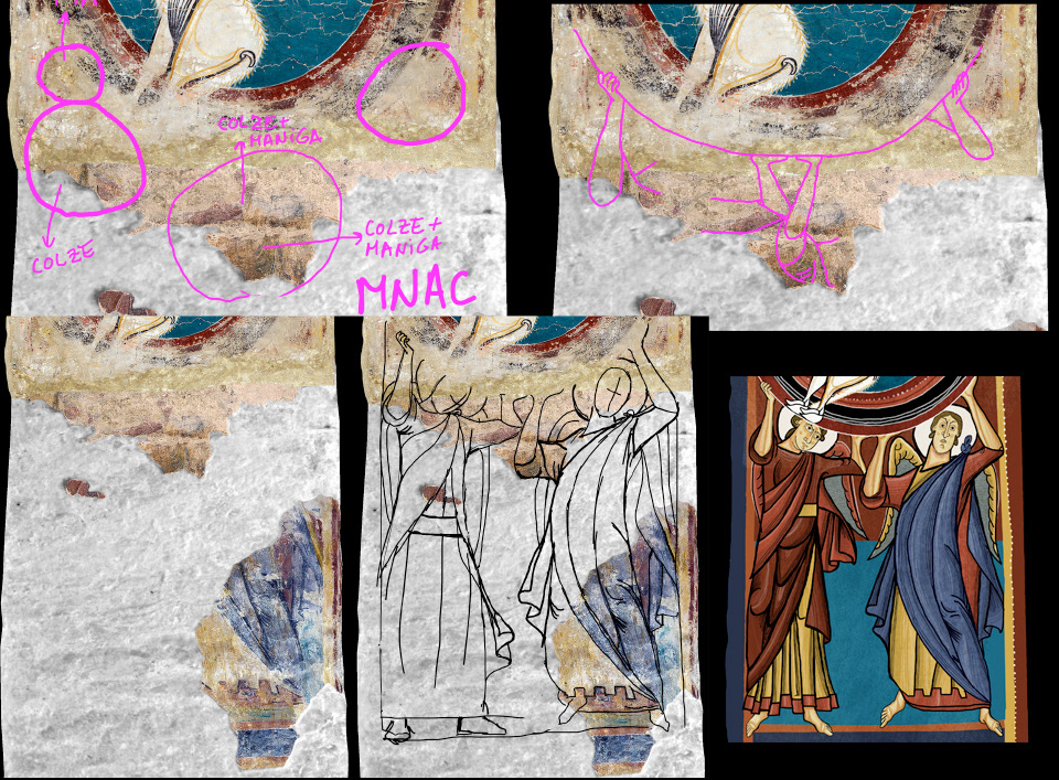 Pantocrator 1123 3D absis catalonia Mapping Cataluña catalunya historia history ilustracion videomapping MNAC Paintings romanesque art