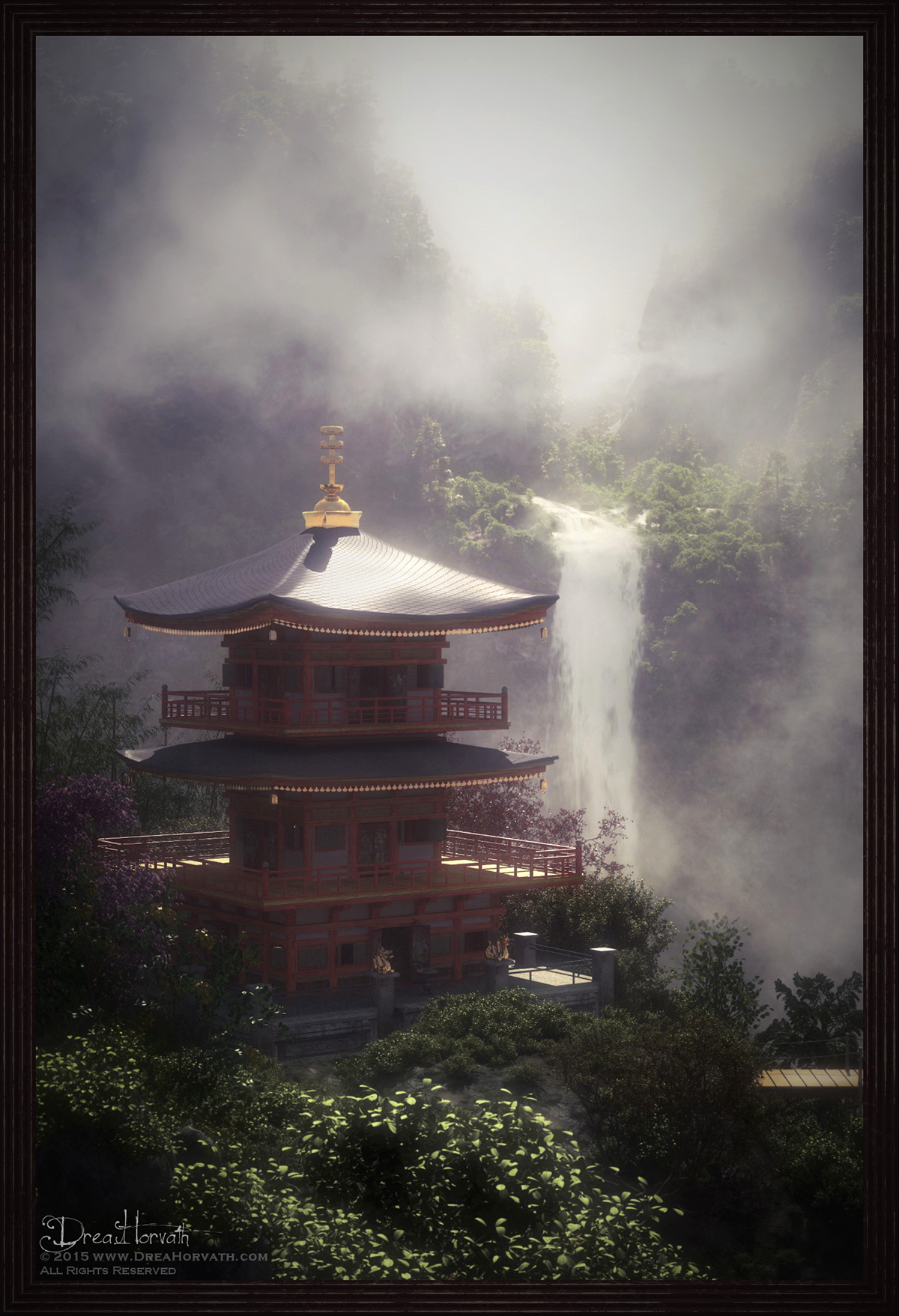 3D Landscape vue temple
