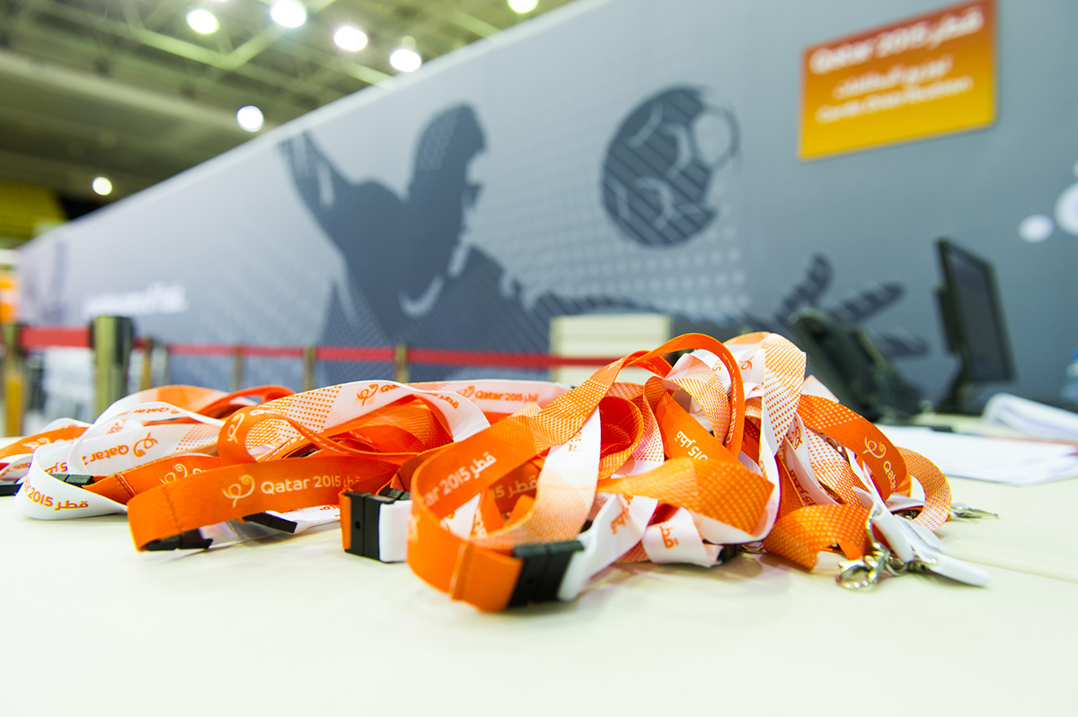 branding  Event sports Qatar handball Championship arabic Wristband newsletter FIFA