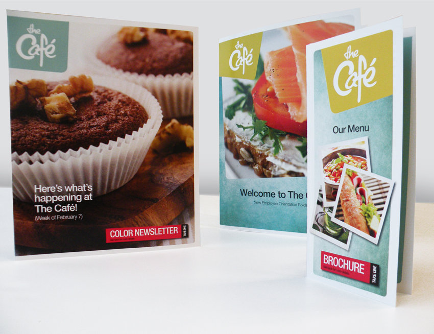 Office Depot  branding  The Cafe Collateral inhouse  Menu  restaurant  identity