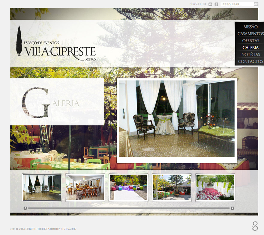 Villa Cipreste Eight Eight Studio eventos Events Portugal Azeitão Web Webdesign print logo brand
