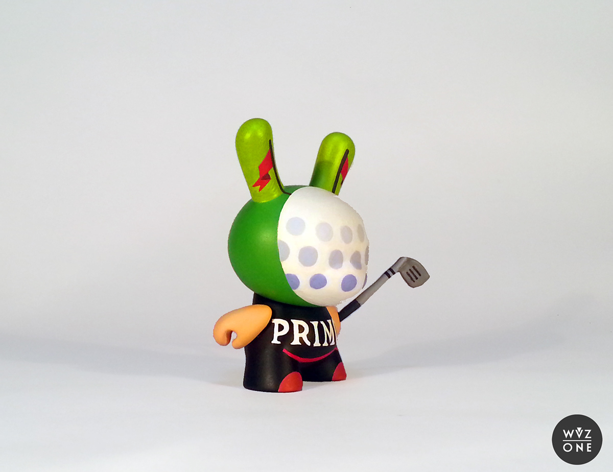 Wuzone Custom Dunny Kidrobot toy collectible Munny golf commission designertoy vinyltoy DIY wip geek acrylics
