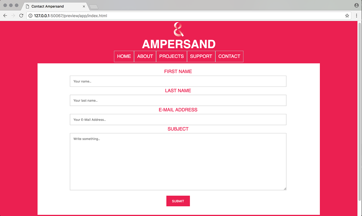 AMPERSAND CO. WEBSITE DESIGN, selected on Behance