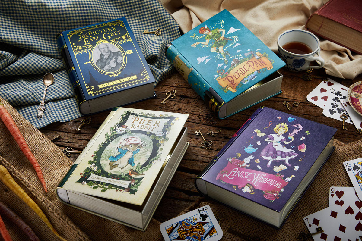 vintage book tea Classic literature alice in wonderland Oscar Wilde peter pan Peter Rabbit Beatrix Potter
