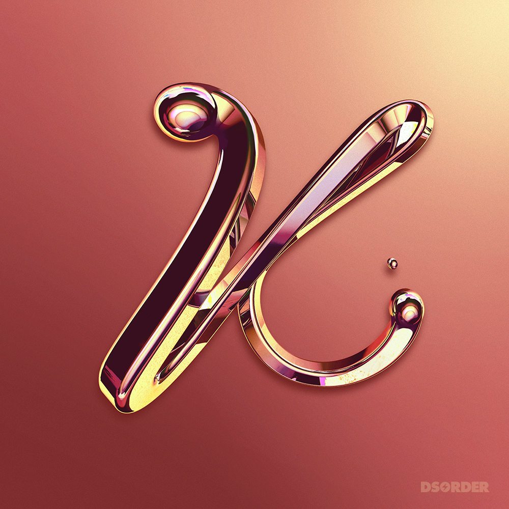 36daysoftype typography   chrome dsorder lettering graphic design  color font