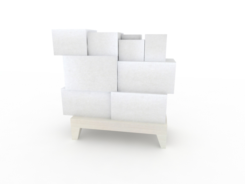 furniture design scenography cardboard