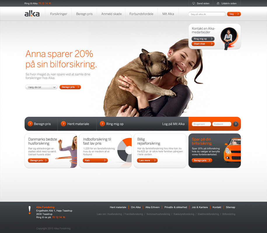 Alka orange Hello Monday interactive design Web site Website HTML
