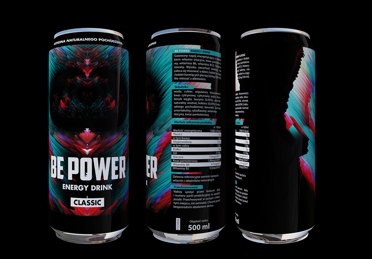 BE POWER energy drink brand identity Can Design drink ILLUSTRATION  label design Packaging product design 