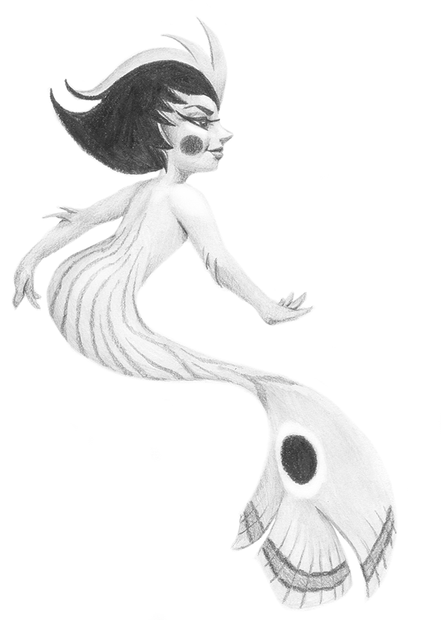 book pencil pen tradicional media prints sea mermaid ocean creatures creatures
