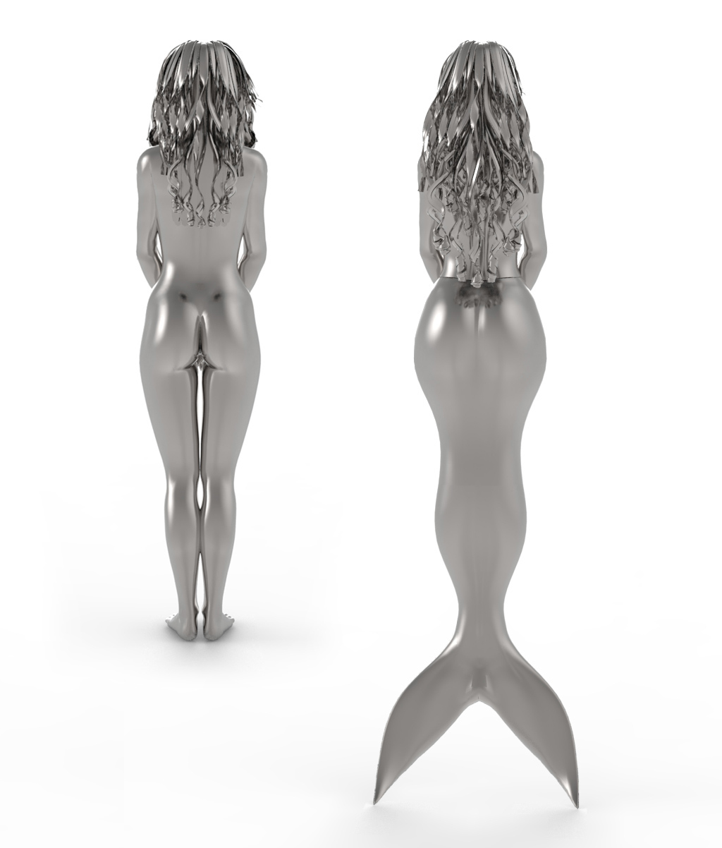 3d printing prototype mermaid lure fishing sports female anatomy avatar 3D girl beauty woman