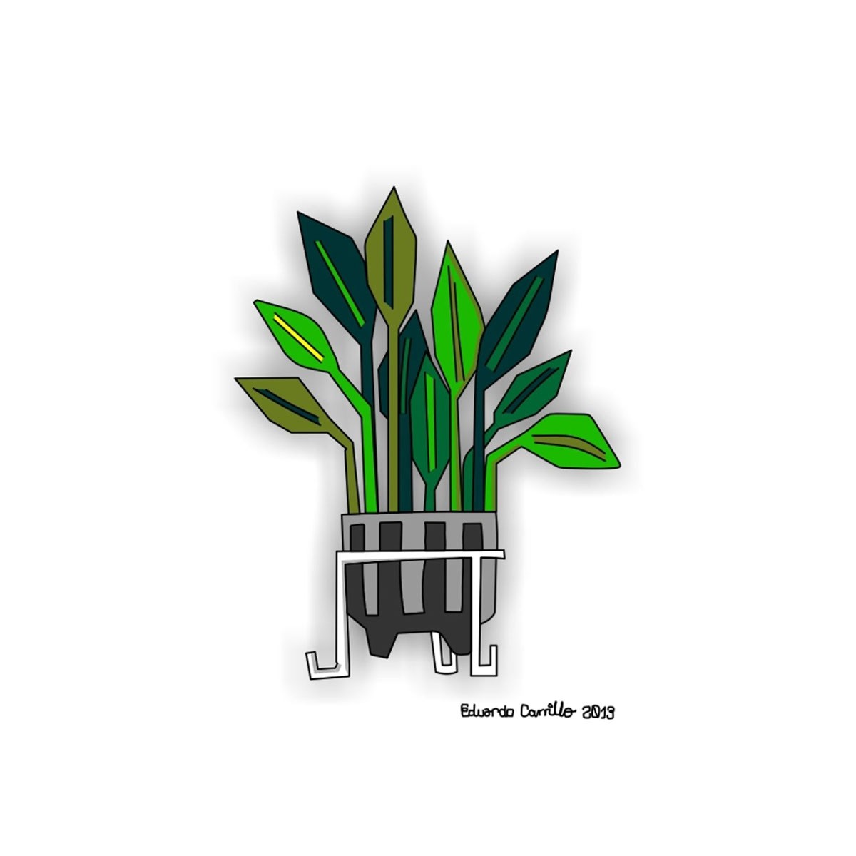 bushes  green  Plants  potplants illustrations