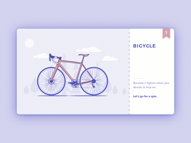 ILLUSTRATION  UI graphic design  Bicycle Vehicle animation 