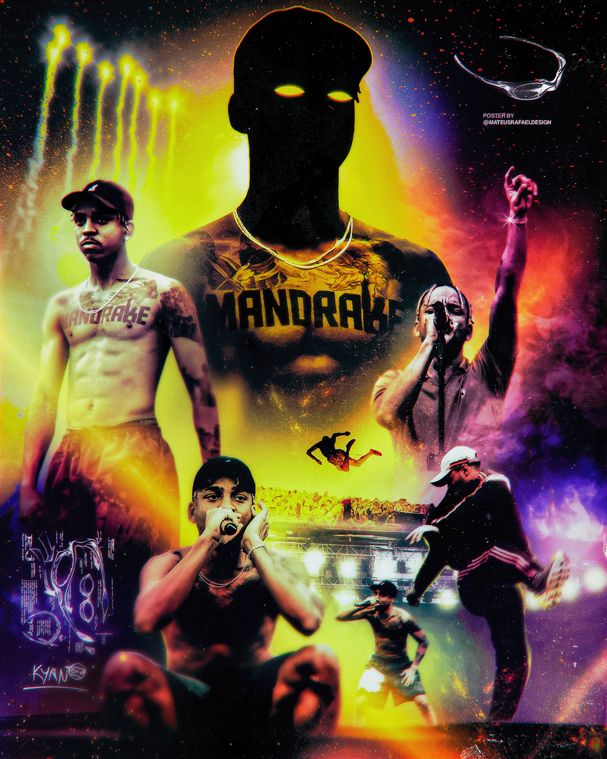 artistas 21 savage veigh Kyan trap kondzilla agenda Poster Design Flyer inspiration rap