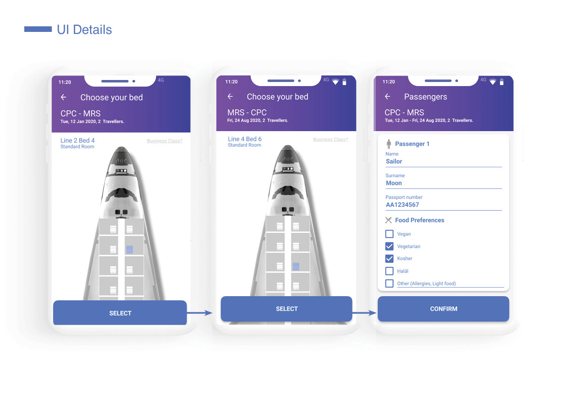 UX design ui design Space X interaction Space  app shuttle