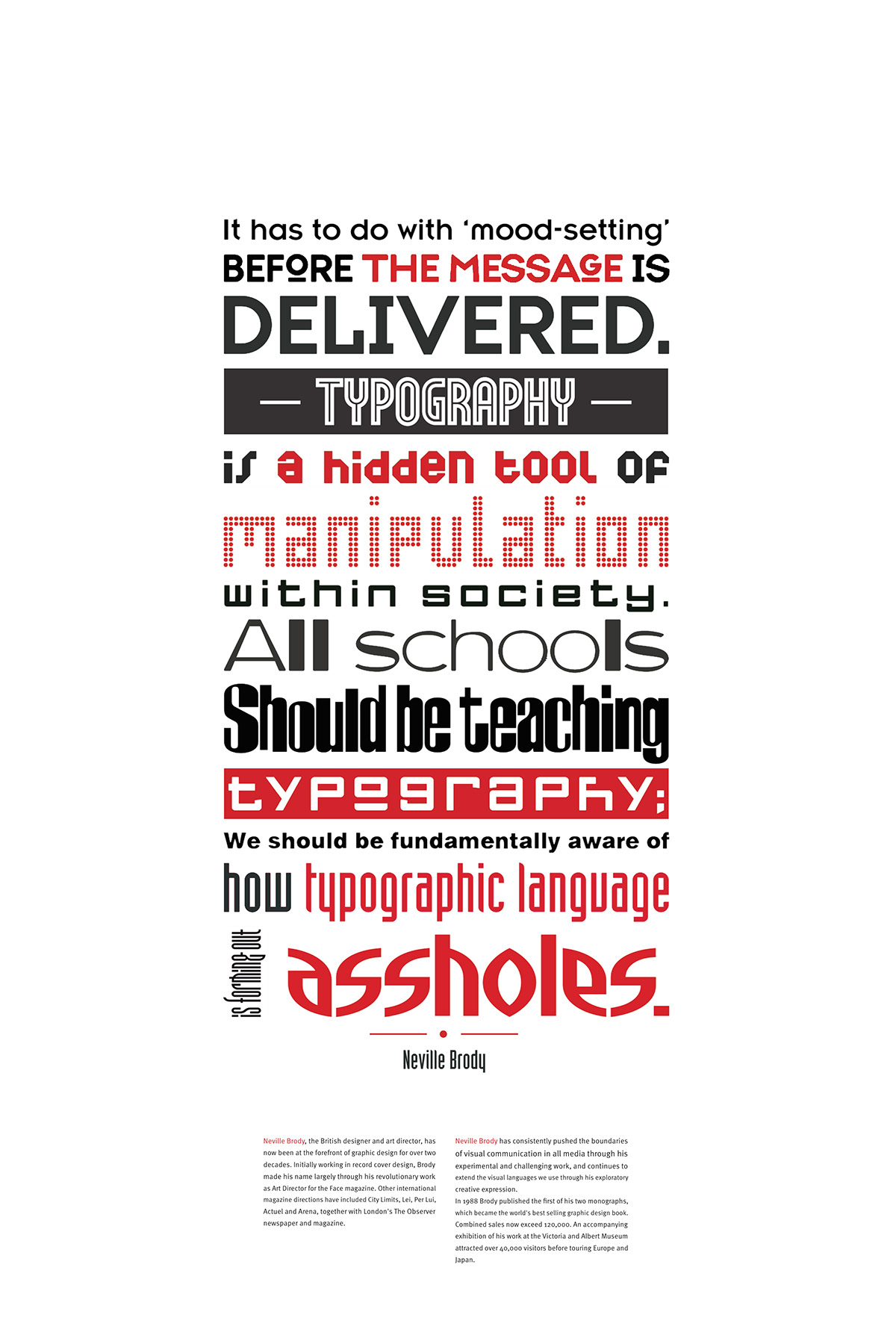 Neville Brody poster design quote