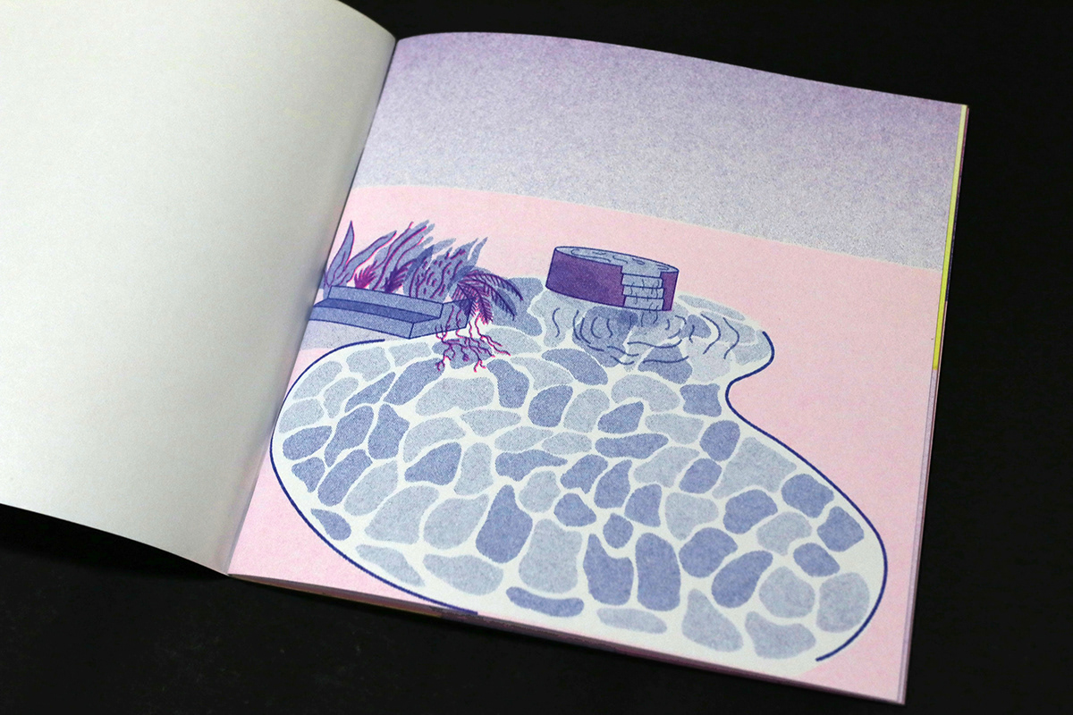 tobogan piscinas Diseño editorial Riso ILLUSTRATION 